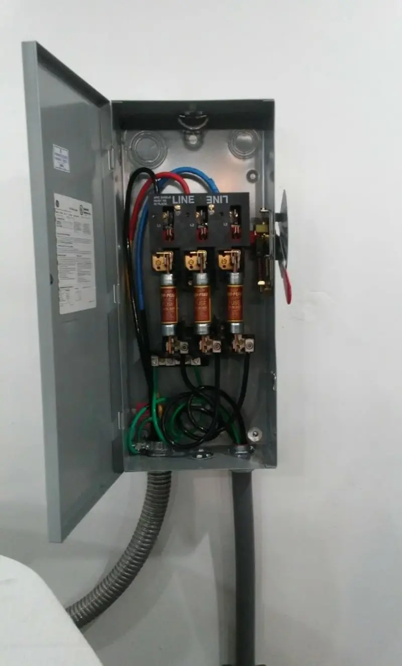 Three-phase disconnect switch installed for Electrical Wiring & Rewiring in Chocolay