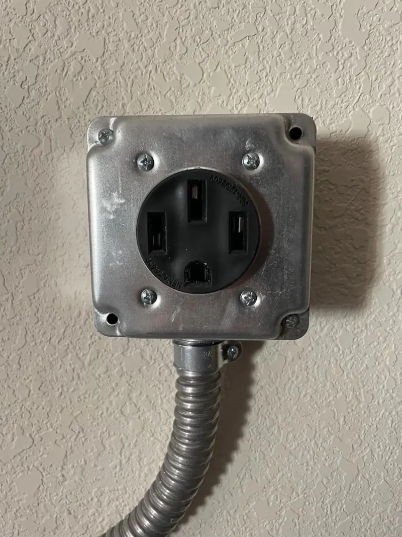 NEMA 14-50 outlet installed for Smart Home Electrical in Chocolay